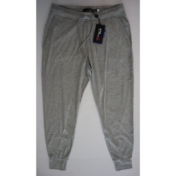 RLX Ralph Lauren Women's Sz S Gray Heather Cloud Fleece Knit Jogger Pants - Picture 1 of 10